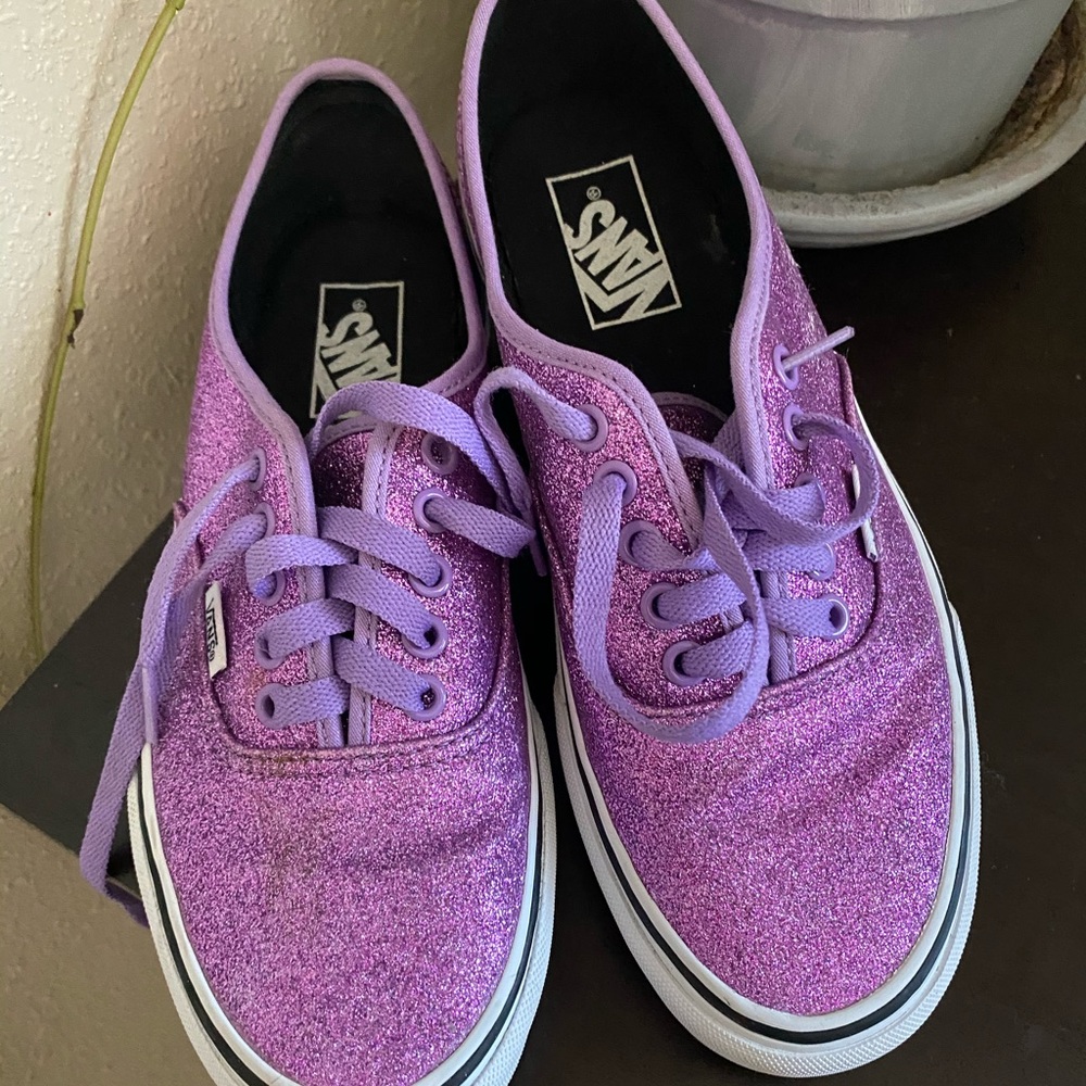 Purple glitter vans